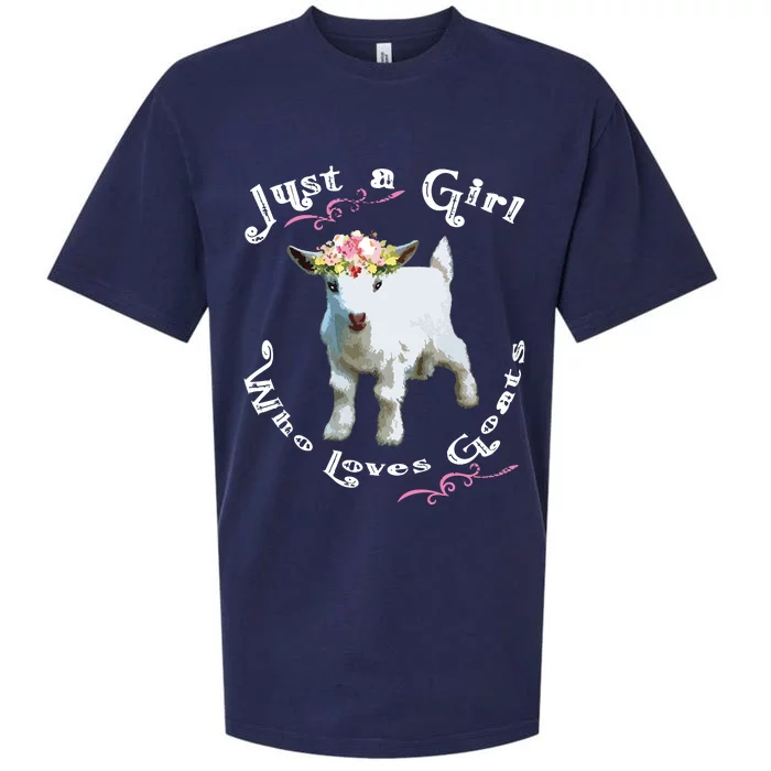 Just A Girl Who Loves Goats | Goat Farm Crazy Lady Gift Sueded Cloud Jersey T-Shirt