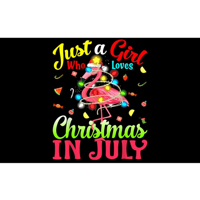 Just A Girl Who Loves Christmas In July Flamingo Bumper Sticker