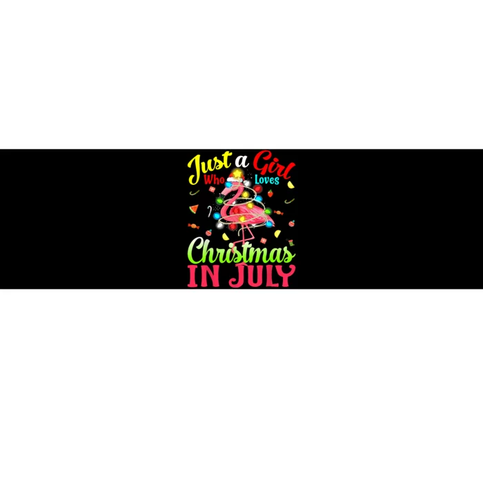 Just A Girl Who Loves Christmas In July Flamingo Bumper Sticker