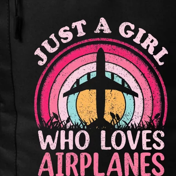 Just A Girl Who Loves Airplanes Daily Commute Backpack