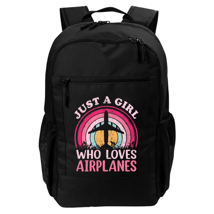 Just A Girl Who Loves Airplanes Daily Commute Backpack