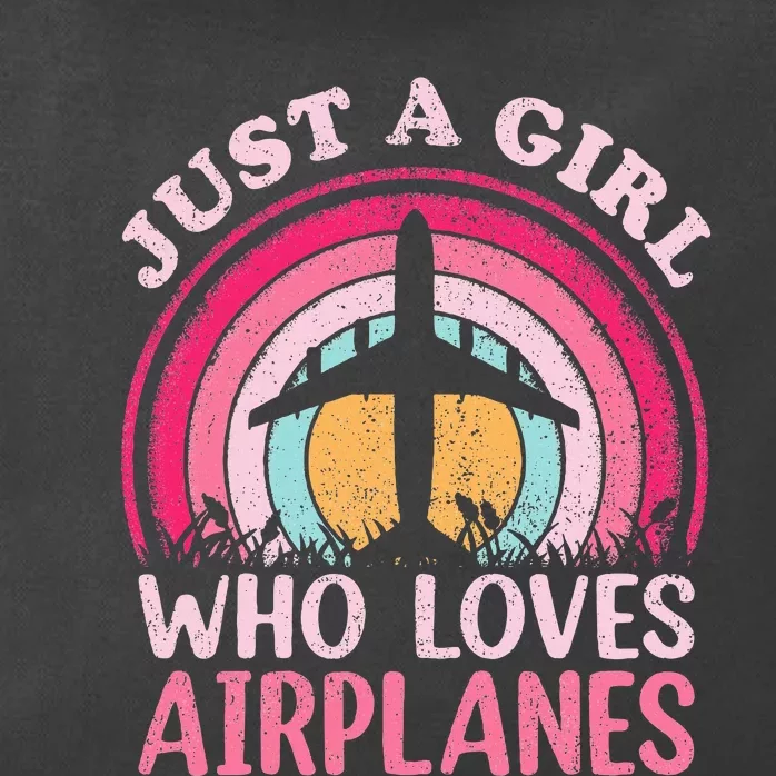 Just A Girl Who Loves Airplanes Zip Tote Bag