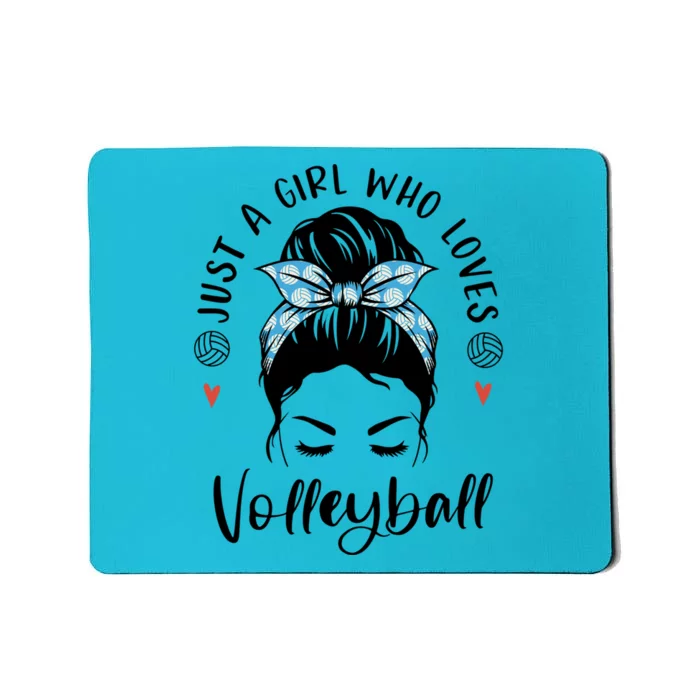 Just A Girl Who Loves Volleyball Gifts For Teen Girls Gift Mousepad