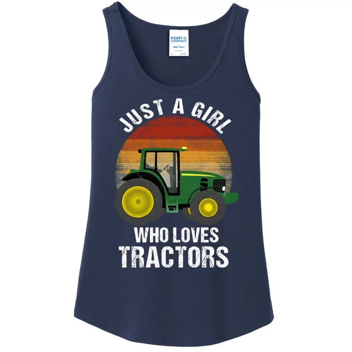 Just A Girl Who Loves Tractors Ladies Essential Tank