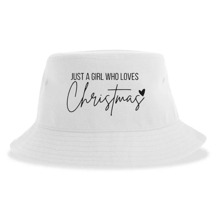 Just A Girl Who Loves Christmas Sustainable Bucket Hat