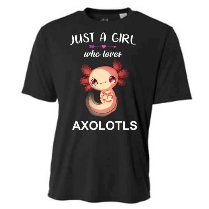 Just A Girl Who Loves Axolotls Cooling Performance Crew T-Shirt