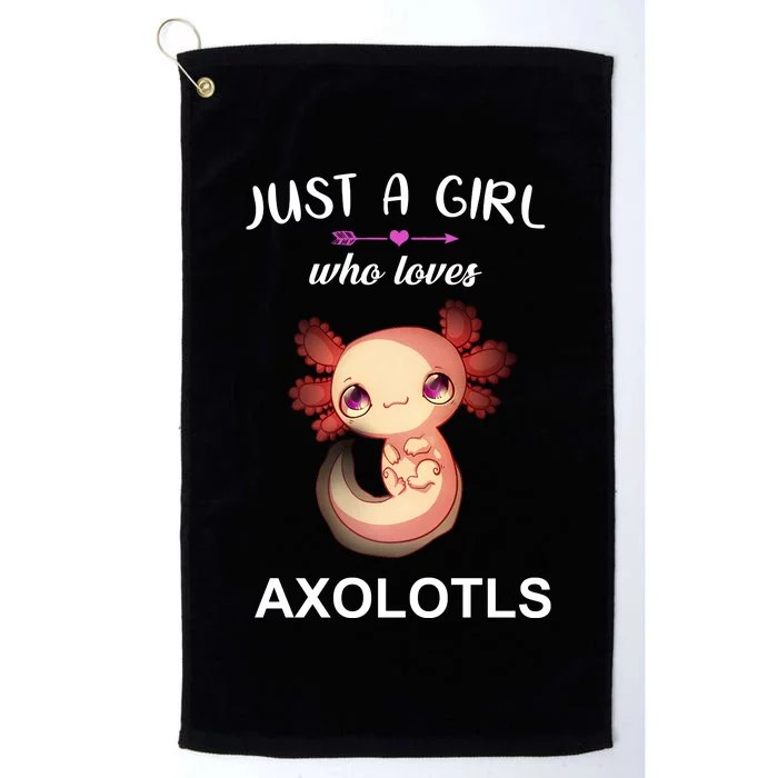 Just A Girl Who Loves Axolotls Platinum Collection Golf Towel