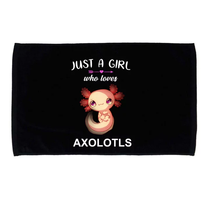 Just A Girl Who Loves Axolotls Microfiber Hand Towel