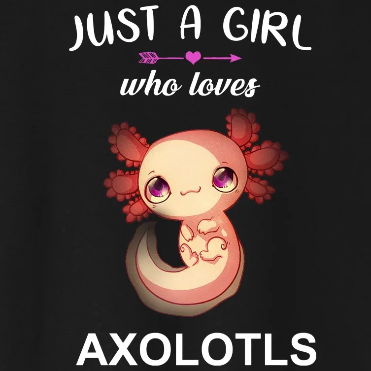 Just A Girl Who Loves Axolotls Women's Crop Top Tee