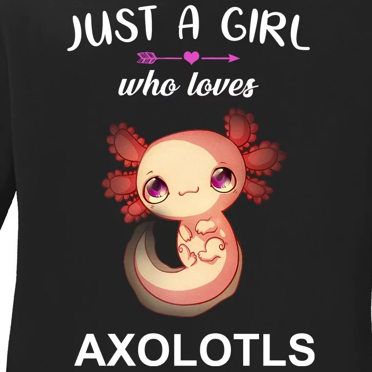 Just A Girl Who Loves Axolotls Ladies Long Sleeve Shirt