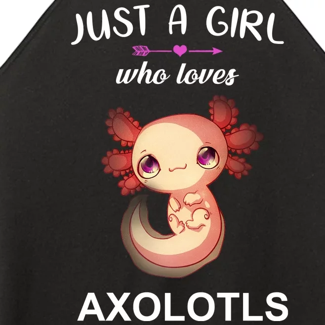 Just A Girl Who Loves Axolotls Women’s Perfect Tri Rocker Tank