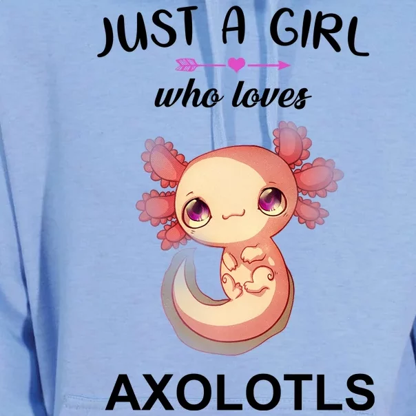 Just A Girl Who Loves Axolotls Unisex Surf Hoodie