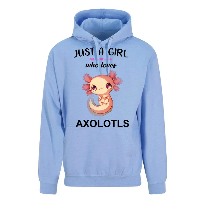 Just A Girl Who Loves Axolotls Unisex Surf Hoodie