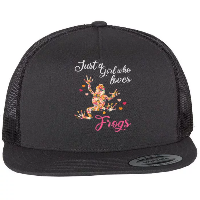 Just A Girl Who Loves Frogs Flat Bill Trucker Hat