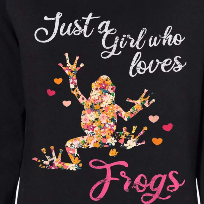 Just A Girl Who Loves Frogs Womens California Wash Sweatshirt