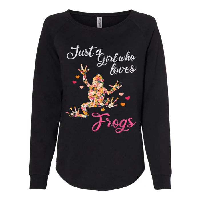 Just A Girl Who Loves Frogs Womens California Wash Sweatshirt