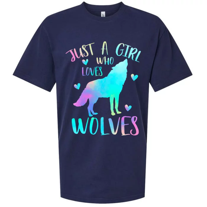 Just a Girl Who Loves wolves Watercolor Cute wolf lover Sueded Cloud Jersey T-Shirt