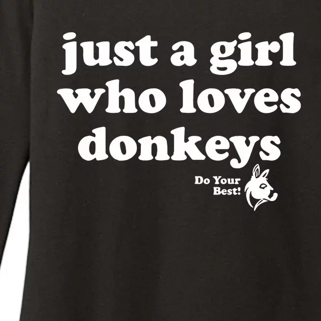 Just A Girl Who Loves Donkeys Do You Best Womens CVC Long Sleeve Shirt