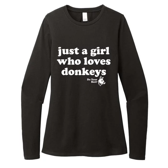 Just A Girl Who Loves Donkeys Do You Best Womens CVC Long Sleeve Shirt