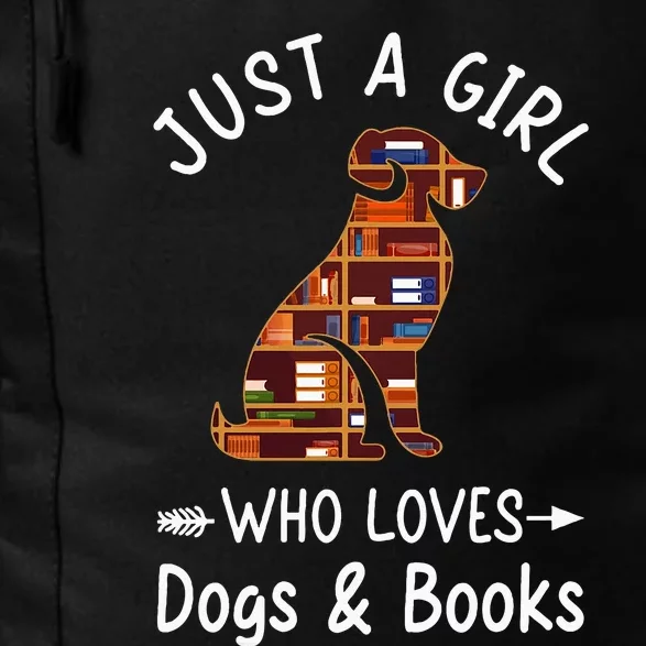 Just A Girl Who Loves Dogs And Books Reading Dog Daily Commute Backpack