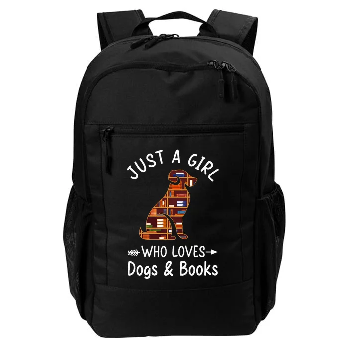 Just A Girl Who Loves Dogs And Books Reading Dog Daily Commute Backpack