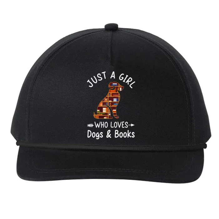 Just A Girl Who Loves Dogs And Books Reading Dog Snapback Five-Panel Rope Hat