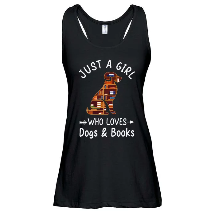 Just A Girl Who Loves Dogs And Books Reading Dog Ladies Essential Flowy Tank