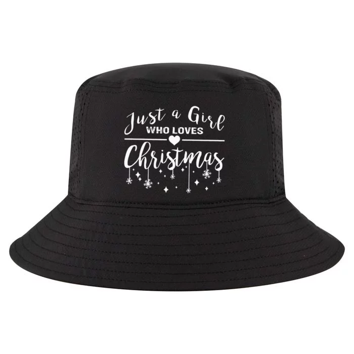 Just A Girl Who Loves Christmas Cool Comfort Performance Bucket Hat