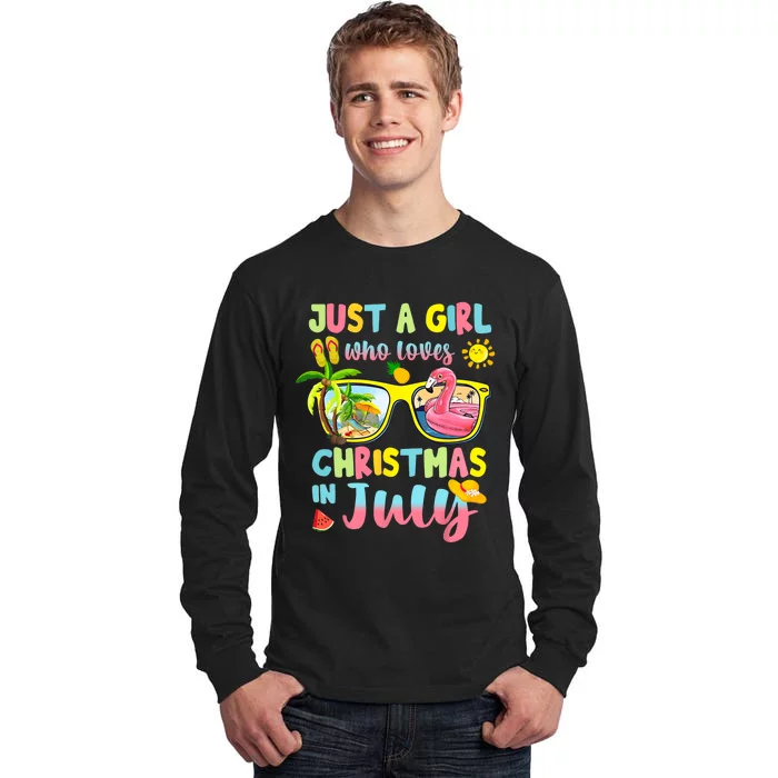 Just A Girl Who Loves Christmas In July Summer Tall Long Sleeve T-Shirt