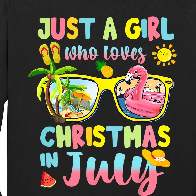 Just A Girl Who Loves Christmas In July Summer Tall Long Sleeve T-Shirt