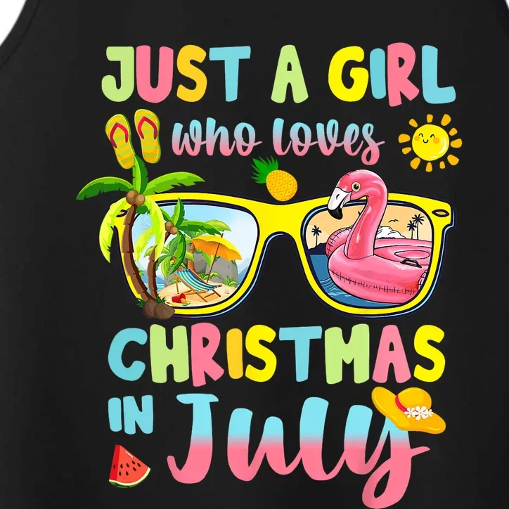 Just A Girl Who Loves Christmas In July Summer Performance Tank