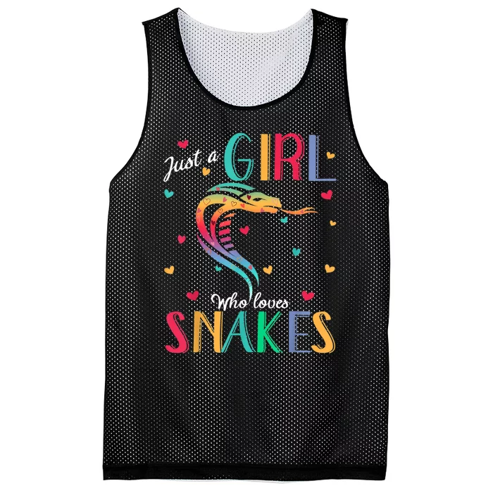 Just A Girl Who Loves Snakes Snake Gift Mesh Reversible Basketball Jersey Tank