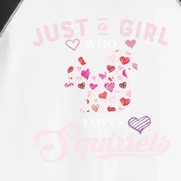 Just A Girl Who Loves Squirrel Funny Squirrel Lover Cute Squirrel Toddler Fine Jersey T-Shirt