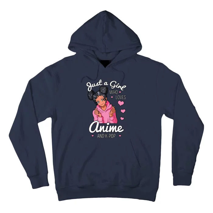 Just A Girl Who Loves Anime And KPop African American Afro Tall Hoodie