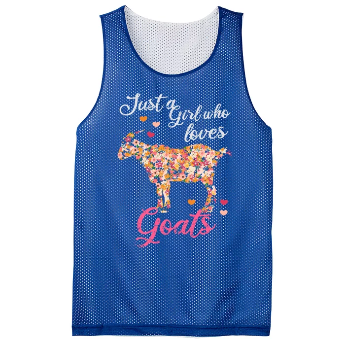 Just A Girl Who Loves Goats Gift Mesh Reversible Basketball Jersey Tank