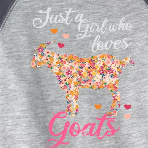 Just A Girl Who Loves Goats Gift Toddler Fine Jersey T-Shirt