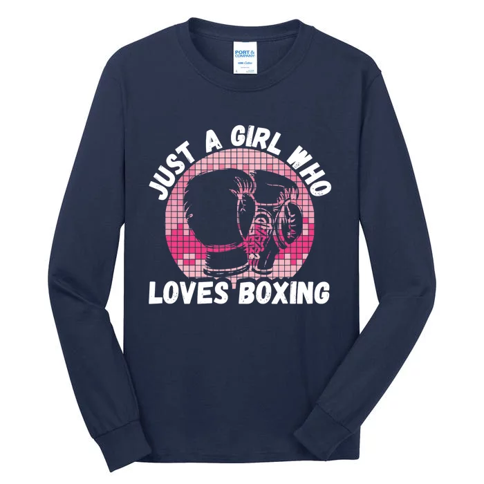 Just A Girl Who Loves Boxing, Female Boxer Tall Long Sleeve T-Shirt