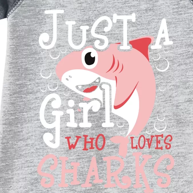 Just A Girl Who Loves Sharks Marine Biologist Shark Lovers Infant Baby Jersey Bodysuit