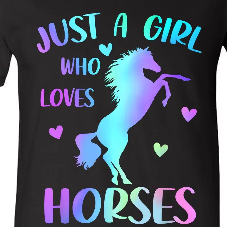 Just A Girl Who Loves Horses V-Neck T-Shirt