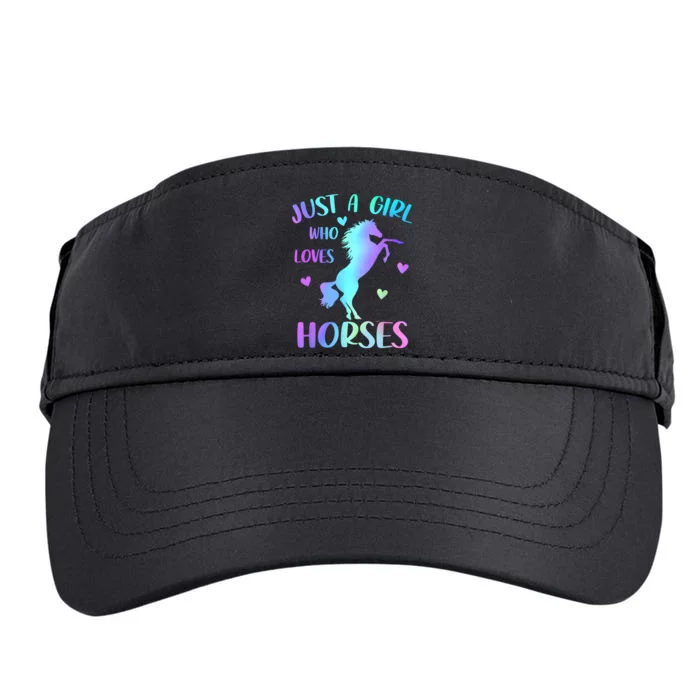 Just A Girl Who Loves Horses Adult Drive Performance Visor