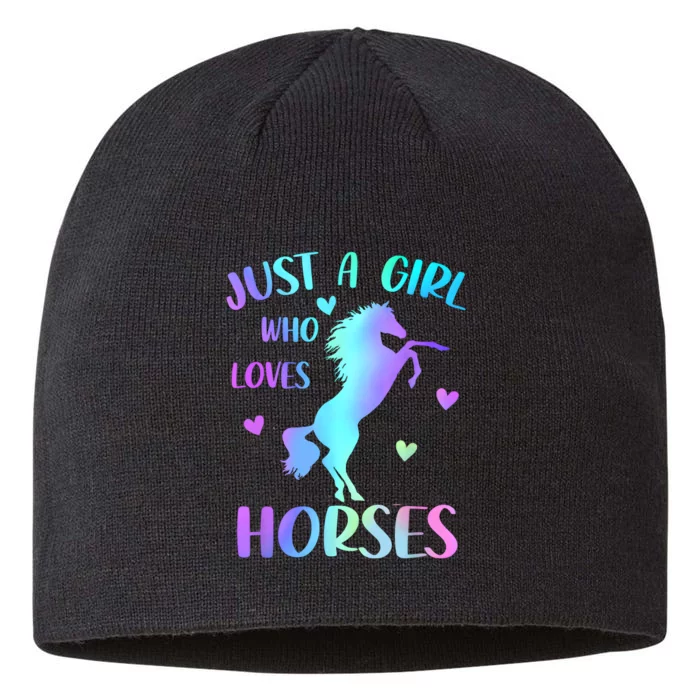 Just A Girl Who Loves Horses 8 1/2in Sustainable Knit Beanie