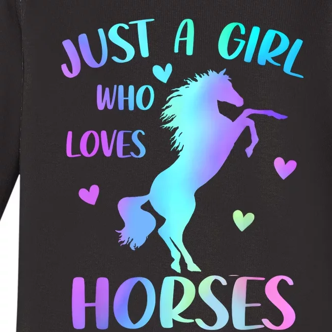 Just A Girl Who Loves Horses Baby Long Sleeve Bodysuit