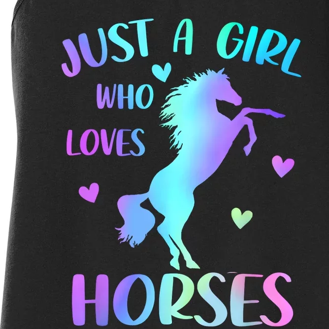 Just A Girl Who Loves Horses Women's Racerback Tank