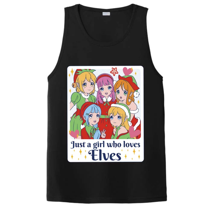 Just A Girl Who Loves Elves Anime Christmas Performance Tank