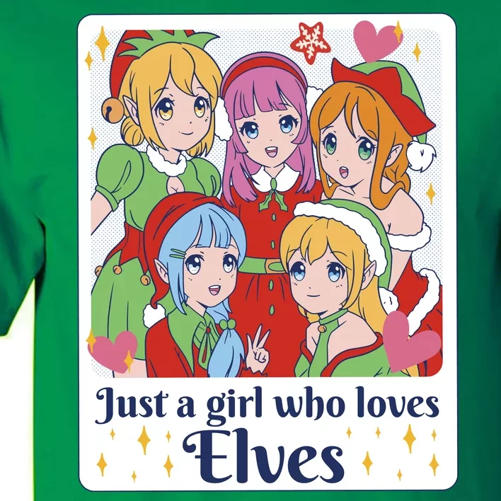 Just A Girl Who Loves Elves Anime Christmas Tall T-Shirt