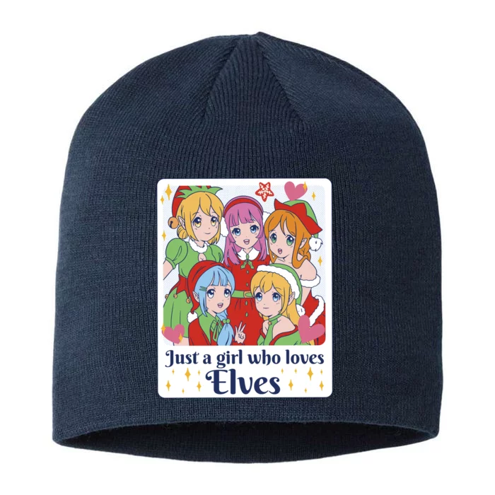 Just A Girl Who Loves Elves Anime Christmas 8 1/2in Sustainable Knit Beanie