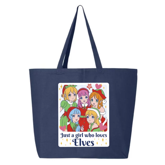 Just A Girl Who Loves Elves Anime Christmas 25L Jumbo Tote