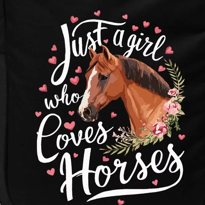 Just A Girl Who Loves Horses Horse Impact Tech Backpack