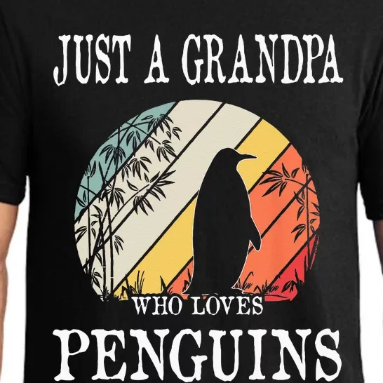 Just A Grandpa Who Loves Penguins Pajama Set