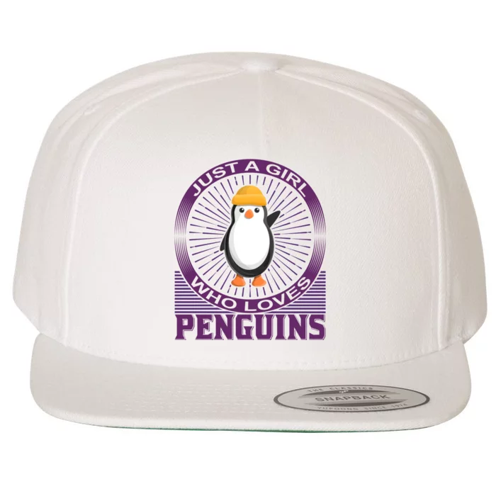 Just A Girl Who Loves Penguins Wool Snapback Cap